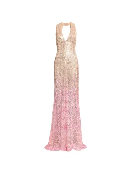 Sukienka maxi Elie Saab z cekinami tiulowa