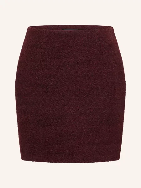 Rotate Bouclé Sukně tmavě červená