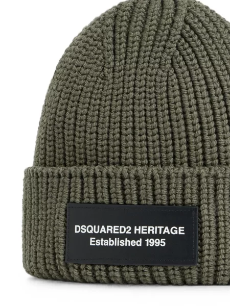 Căciulă Dsquared2 tricotate verde