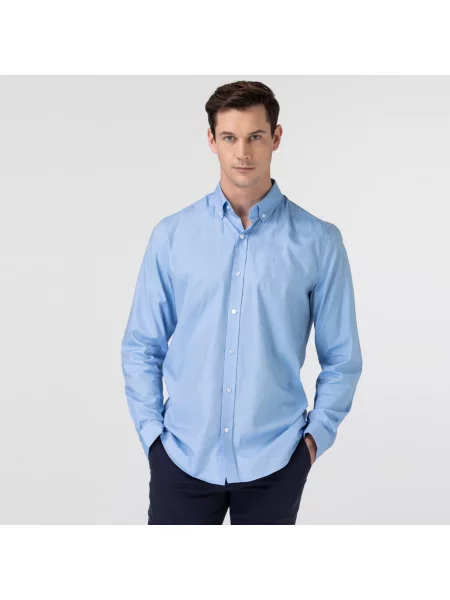 Lacoste сорочка чоловіча блакитна