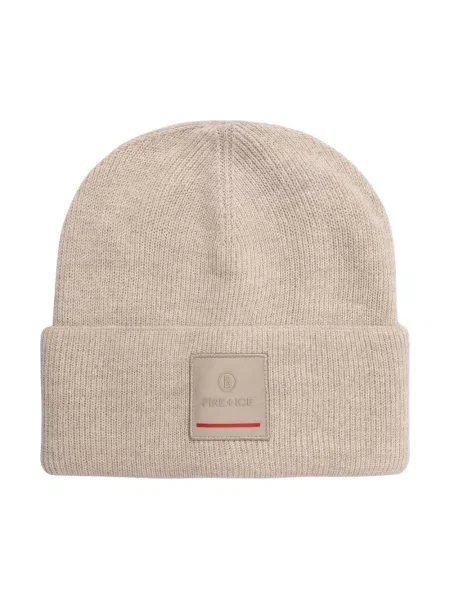 BOGNER Fire+Ice czapka beanie z dodatkiem wełny TAREK beżowa