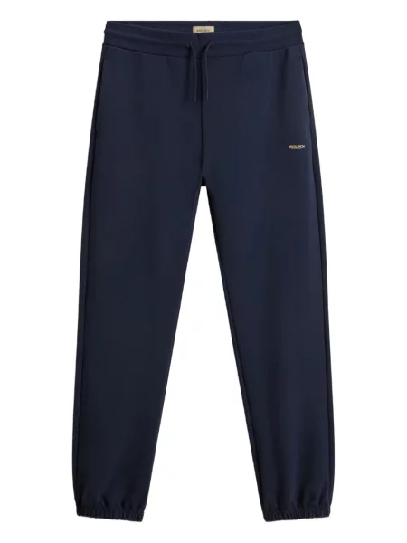 Pantaloni sport Woolrich cu broderie albastru