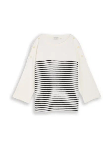 TOM TAILOR Pulover negru / murdar alb