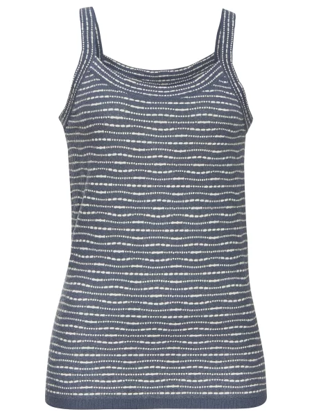 VIVANCE Top z naramnicami modra bela