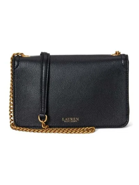 Geantă Lauren Ralph Lauren din piele negru