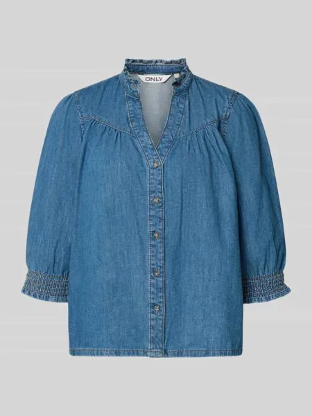 Bluzka jeansowa o kroju regular fit z czystej bawełny model ‘RAYA’ Only niebieska