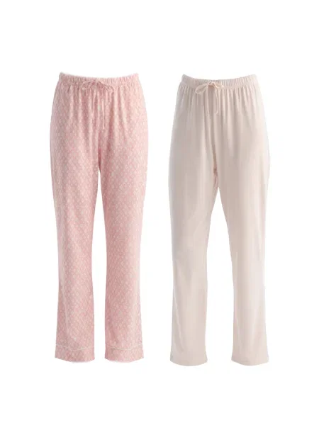 Dagi Pantaloni de pijama bej / galben deschis / roz deschis alb