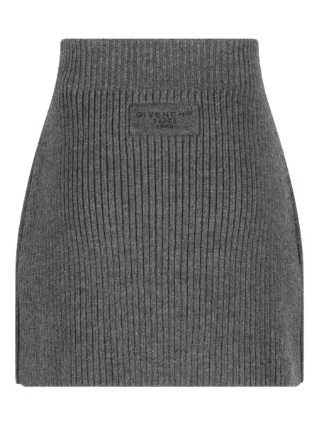 Fusta mini Givenchy tricotate gri