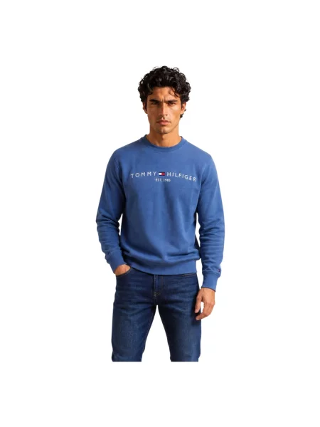 Bluza Tommy Hilfiger z logo niebieska