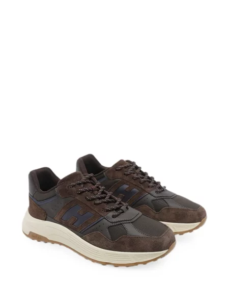 Sneakerși Hogan din piele de căprioară maro