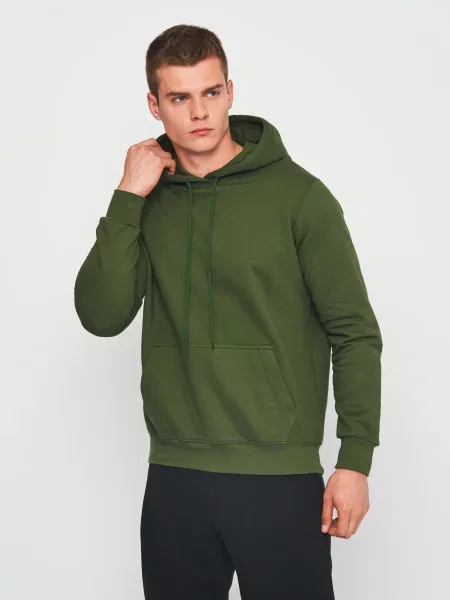 Худі Роза оливковий бавовна/поліестер