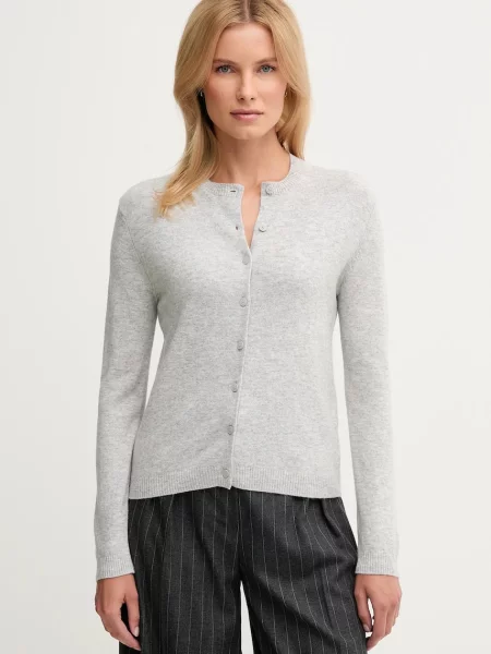 United Colors of Benetton kardigan z dodatkiem wełny lekki szary
