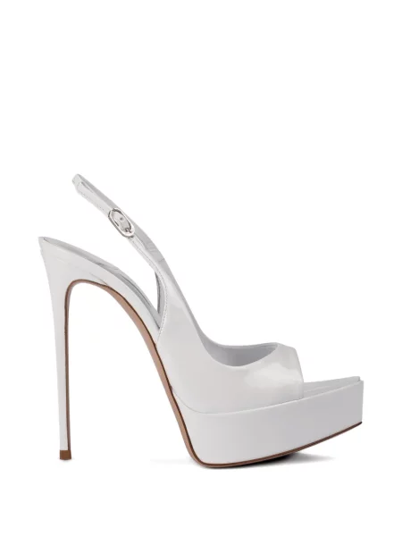 Pantofi cu toc Le Silla slingback alb