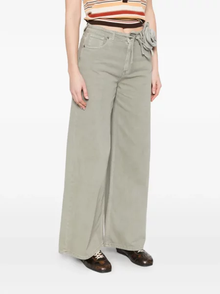 Blugi Dixie cu model floral verde