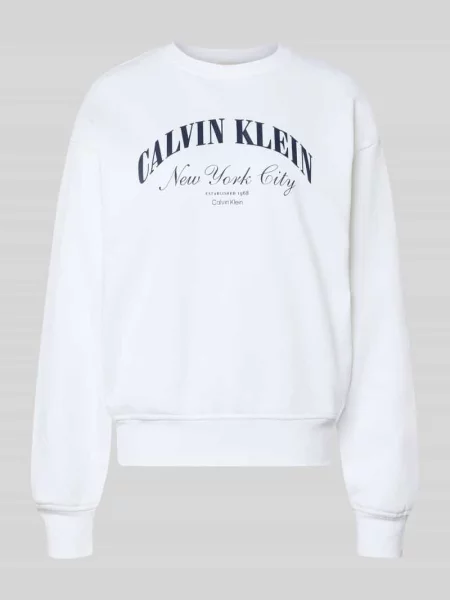 Bluza z nadrukiem z logo model GRAPHIC' Calvin Klein Jeans biała