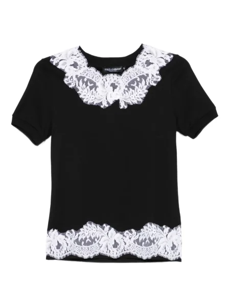 Tricou Dolce & Gabbana din dantelă negru