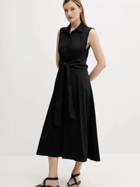 Сукня Answear Lab midi розкльошена чорний