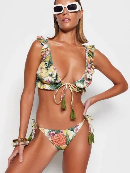 Trendyol Bikini / zöld / olíva / narancsvörös sárga