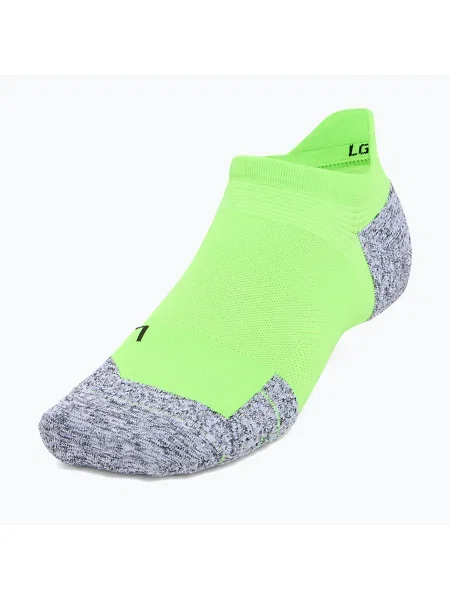 Under Armour Dry Run Cushion No Show Tab hiperzöld/szuperzöld/visszaverő zokni. Méret: EU zöld