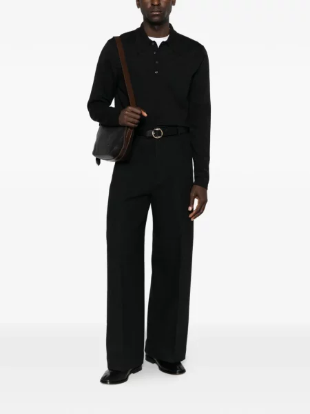 Lung tricou polo Lemaire negru