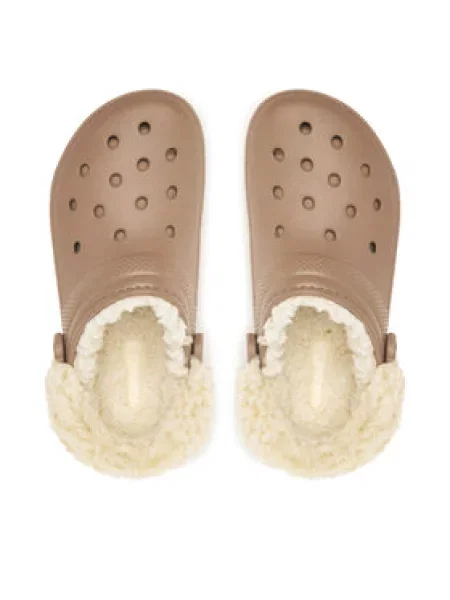 Crocs Šlepetės Classic Lined Clog smėlio