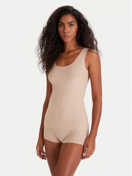 Podkoszulka Chantelle ze stretchu beżowa