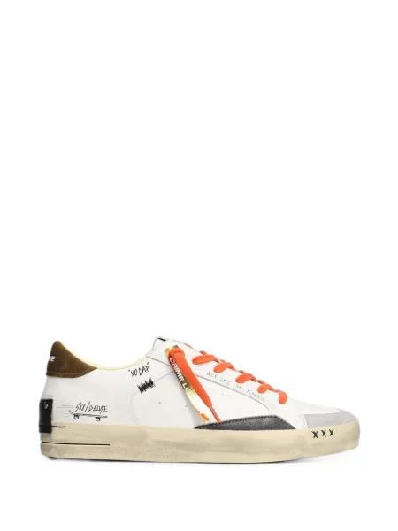 Sneakerși Crime London zdrențuiți alb