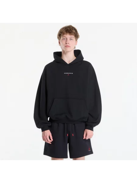 Hanorac cu glugă Jordan din fleece negru