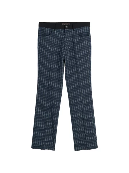 Pantaloni Wales Bonner în carouri albastru