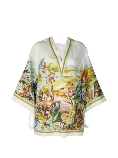 Mała sukienka mini Alemais z dekoltem w serek garniturowa