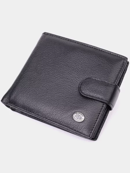ST Leather Accessories Гаманець Шкіра чорний