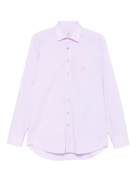 Košile Etro s výšivkou fialová