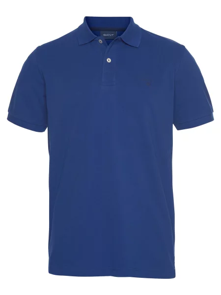 GANT Tricou albastru închis / închis gri