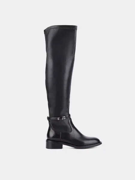 Кожаные ботфорты Attizzare черные