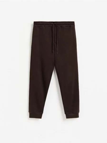 Reserved Pantaloni cu fibră de bambus maro-închis maro
