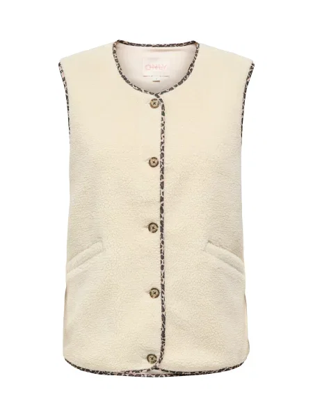 ONLY Vestă ONLBaby crem / maro deschis negru