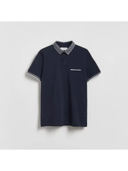 Reserved polo košile slim tmavomodrá