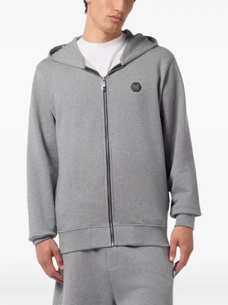 Hanorac cu glugă Philipp Plein gri