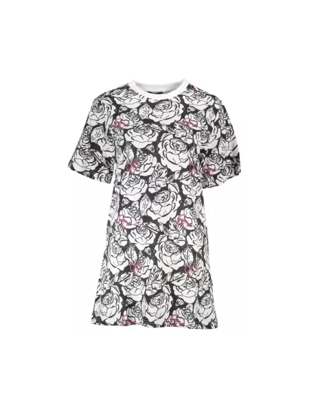 Sukienka wieczorowa Cavalli Class z krótkim rękawem biała