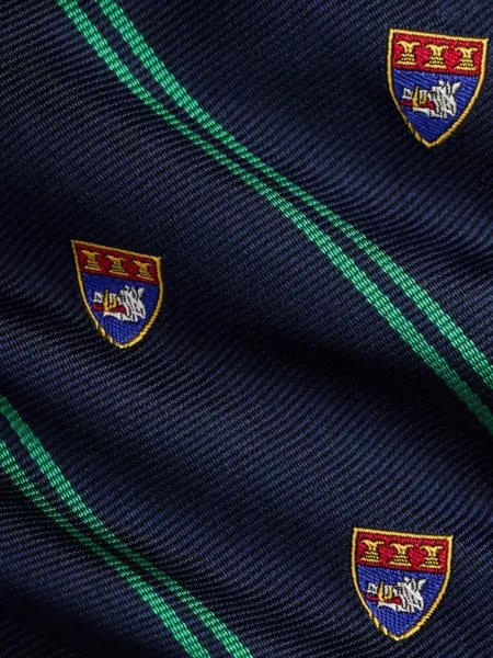 Шнур за пристягане карирана вратовръзка Polo Ralph Lauren бродирана зелено
