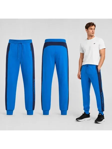 SPODNIE DRESOWE 4F JOGGERY SPORTOWE niebieskie