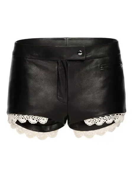 Szorty Magda Butrym skórzane czarne