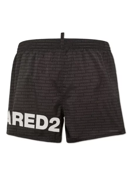 Raštuotos maudymosi kelnaitės Dsquared2 juoda