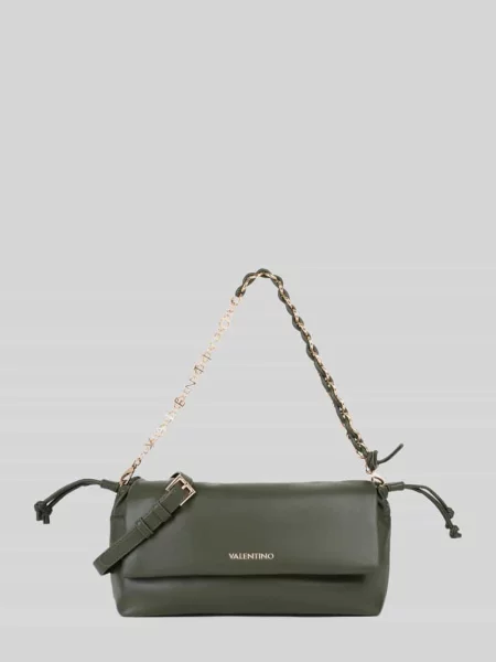 Torebka do ręki z paskiem z łańcuszka model ROBBY' Valentino Bags zielona