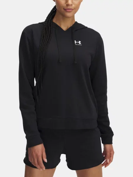 Hanorac cu glugă Under Armour din material terry negru