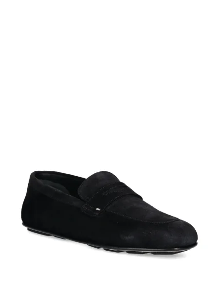 Pantofi loafer Giuseppe Zanotti din piele de căprioară negru