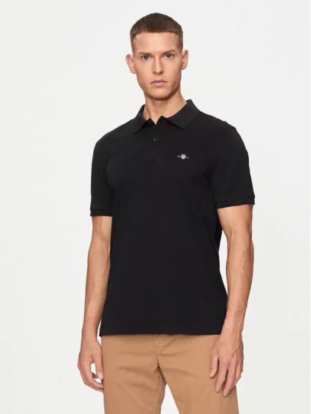 Polo majica Gant črna