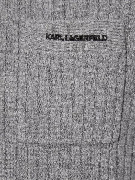 Вовняне поло Karl Lagerfeld сіре