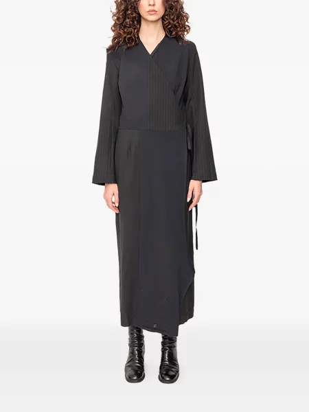 Rochie midi Façon Jacmin cu dungi până la genunchi de costum negru