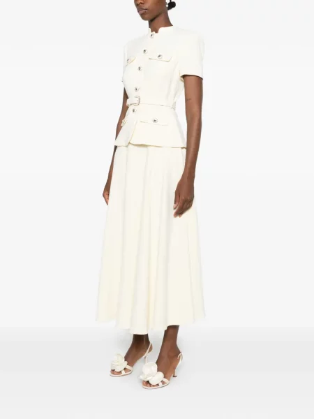 Cu centură rochie maxi Self-portrait galben